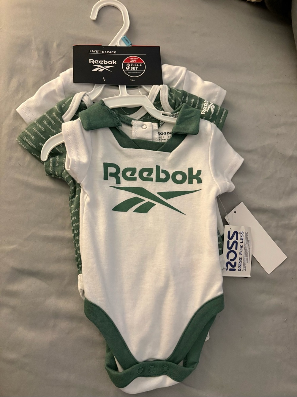 Reebok Bodysuits 3-6 Months  - 3 Pack